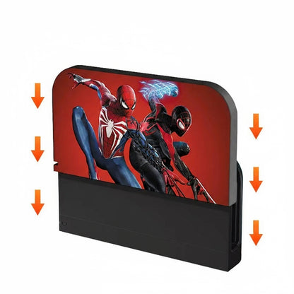 Faceplate Protective Cover for Nintendo Switch 2 2025 TV Dock Station Spider Hero Game Decorative Replacement Front Plate Case